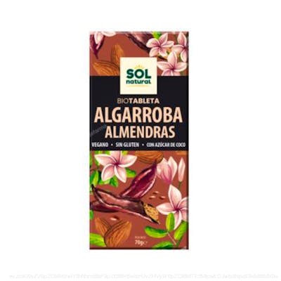 ALGARROBA con almendra tableta 70gr. BIO SG VEGAN
