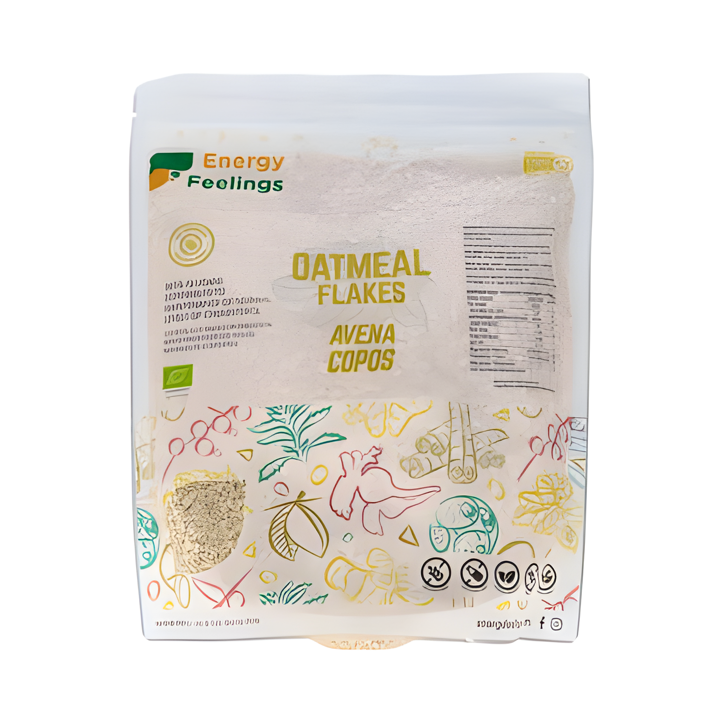 ENERGY FEELINGS COPOS DE AVENA 1kg. ECO VEGAN SG