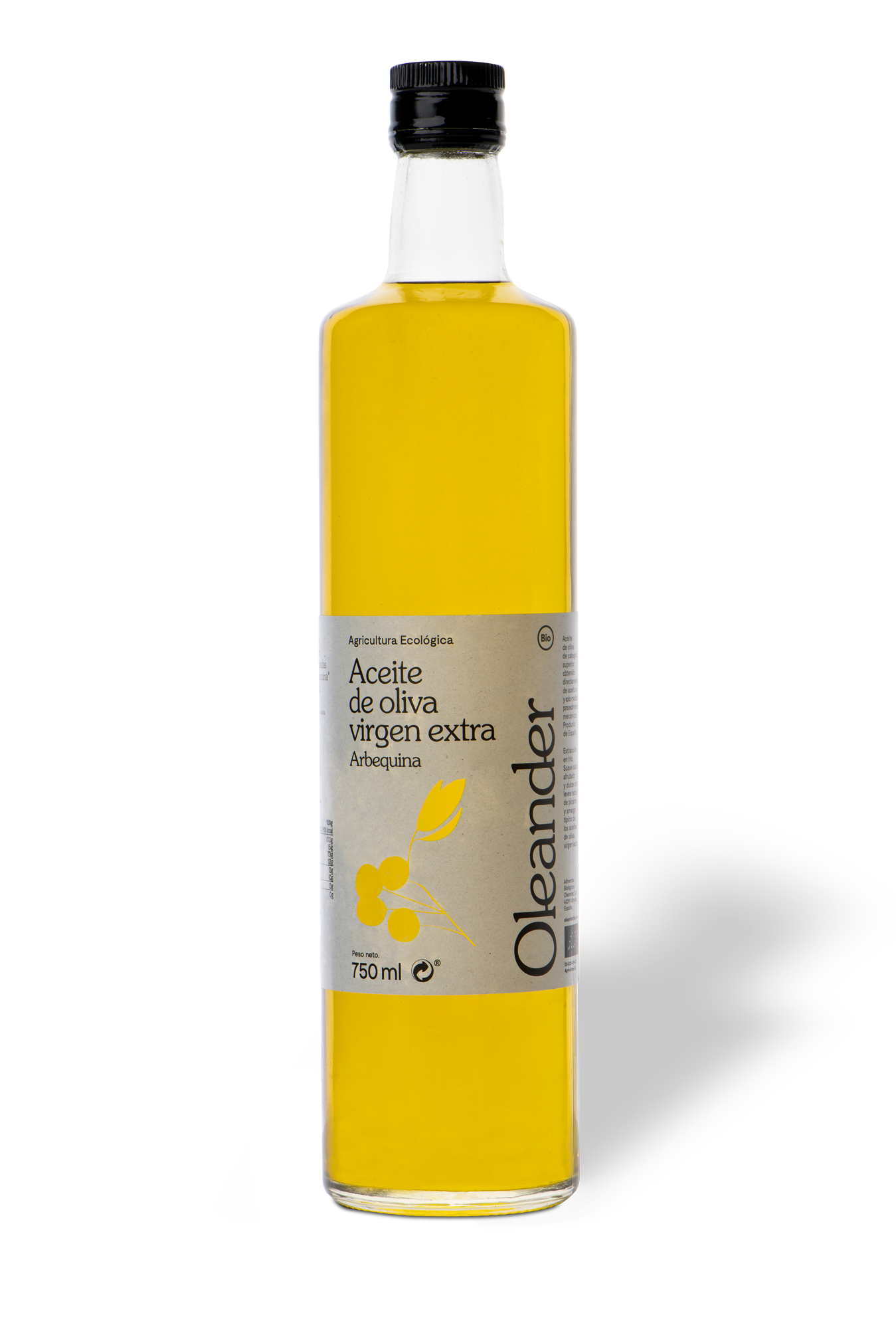 Oleander Aceite de Oliva Virgen Extra Arbequina Bio S/g 0,75 L Vegan