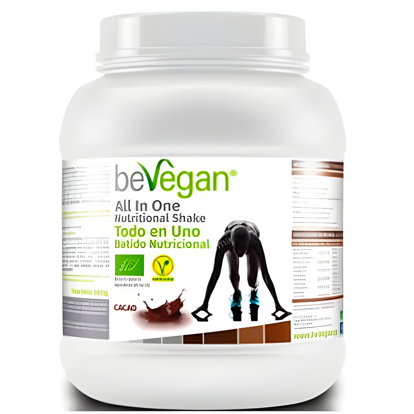 BEVEGAN ALL IN ONE batido nutricional cacao 450gr. BIO SG VEGAN