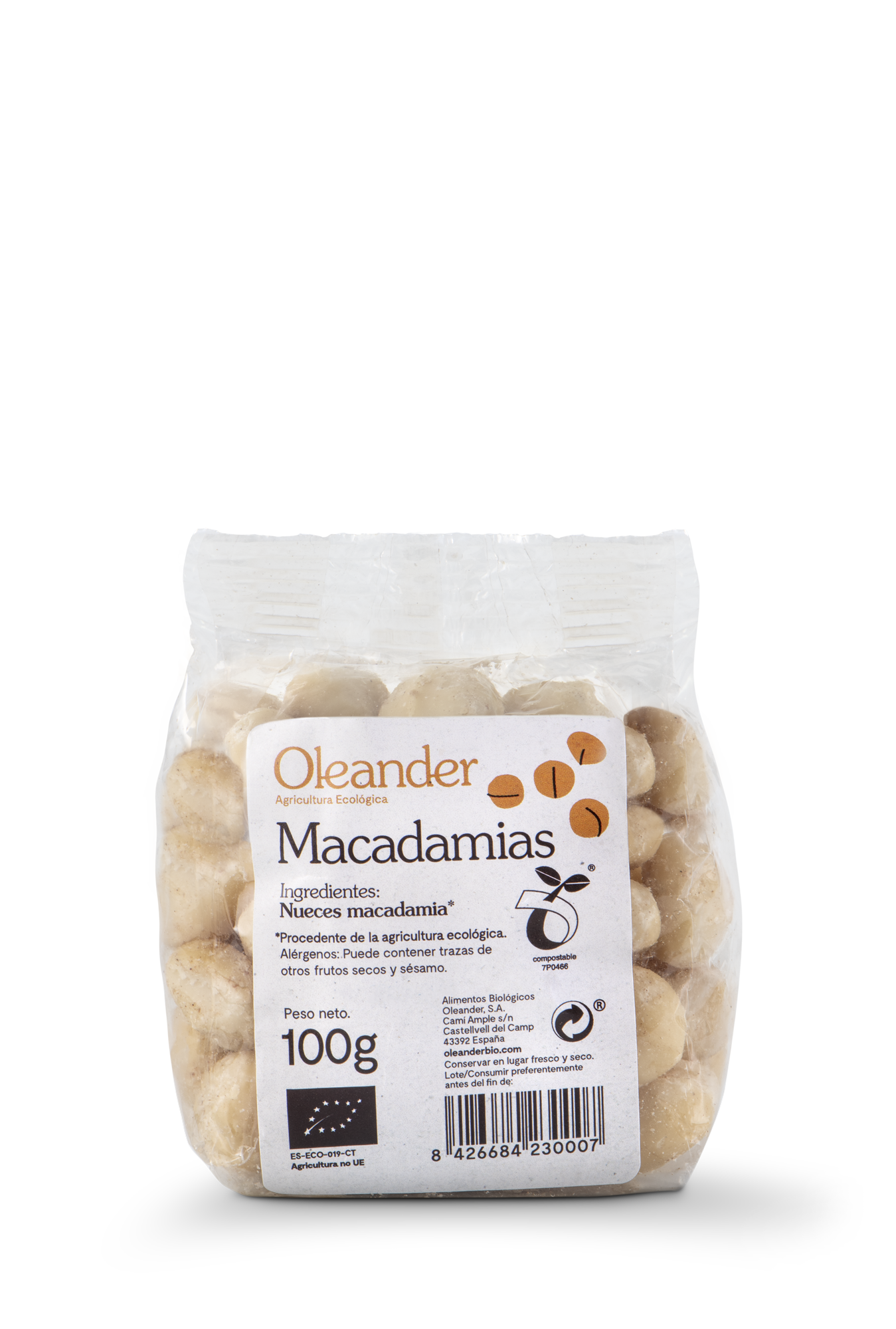 Oleander Macadamias Bio S/g 100 G Vegan