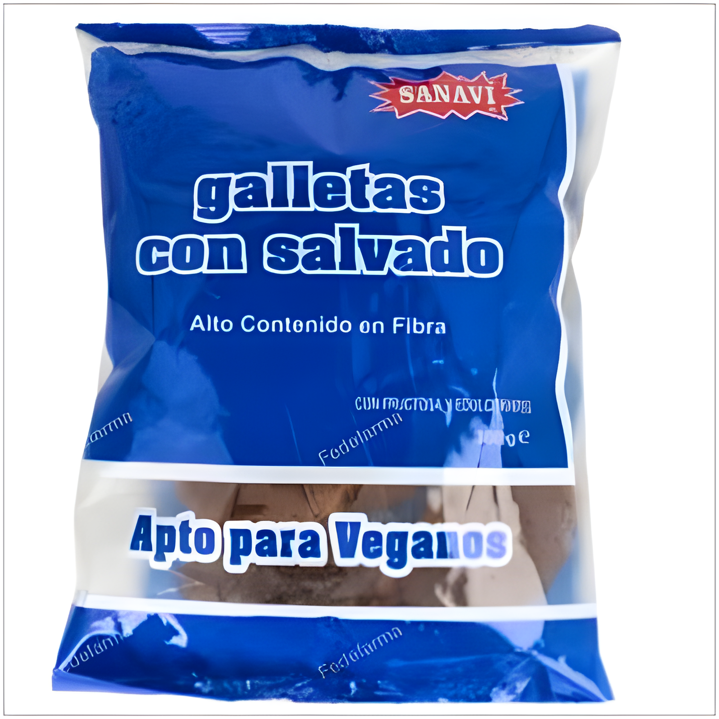 SANAVI GALLETAS DIETETICAS CON SALVADO 300gr. S/A VEGAN