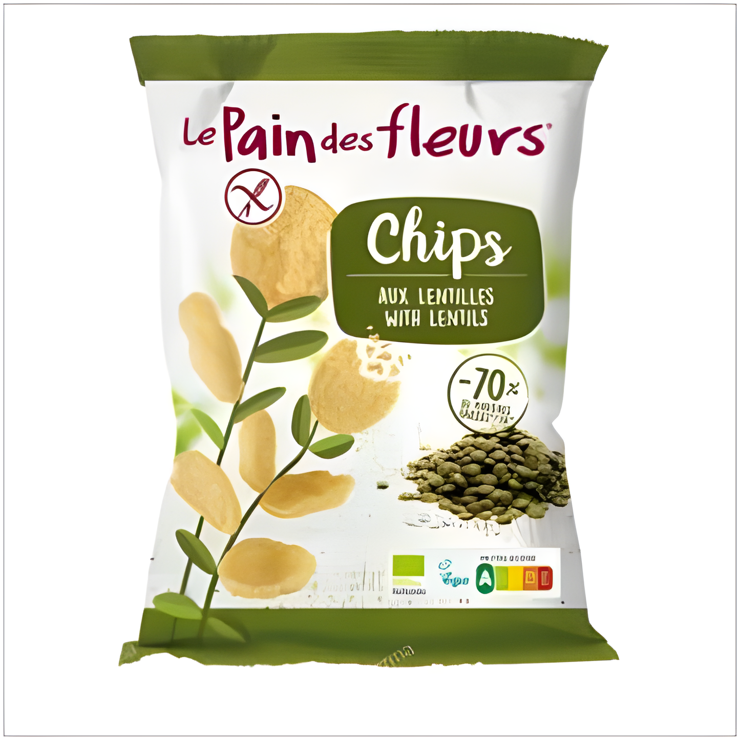 LE PAIN DES FLEURS CHIPS DE LENTEJAS 50gr. BIO SG VEGAN
