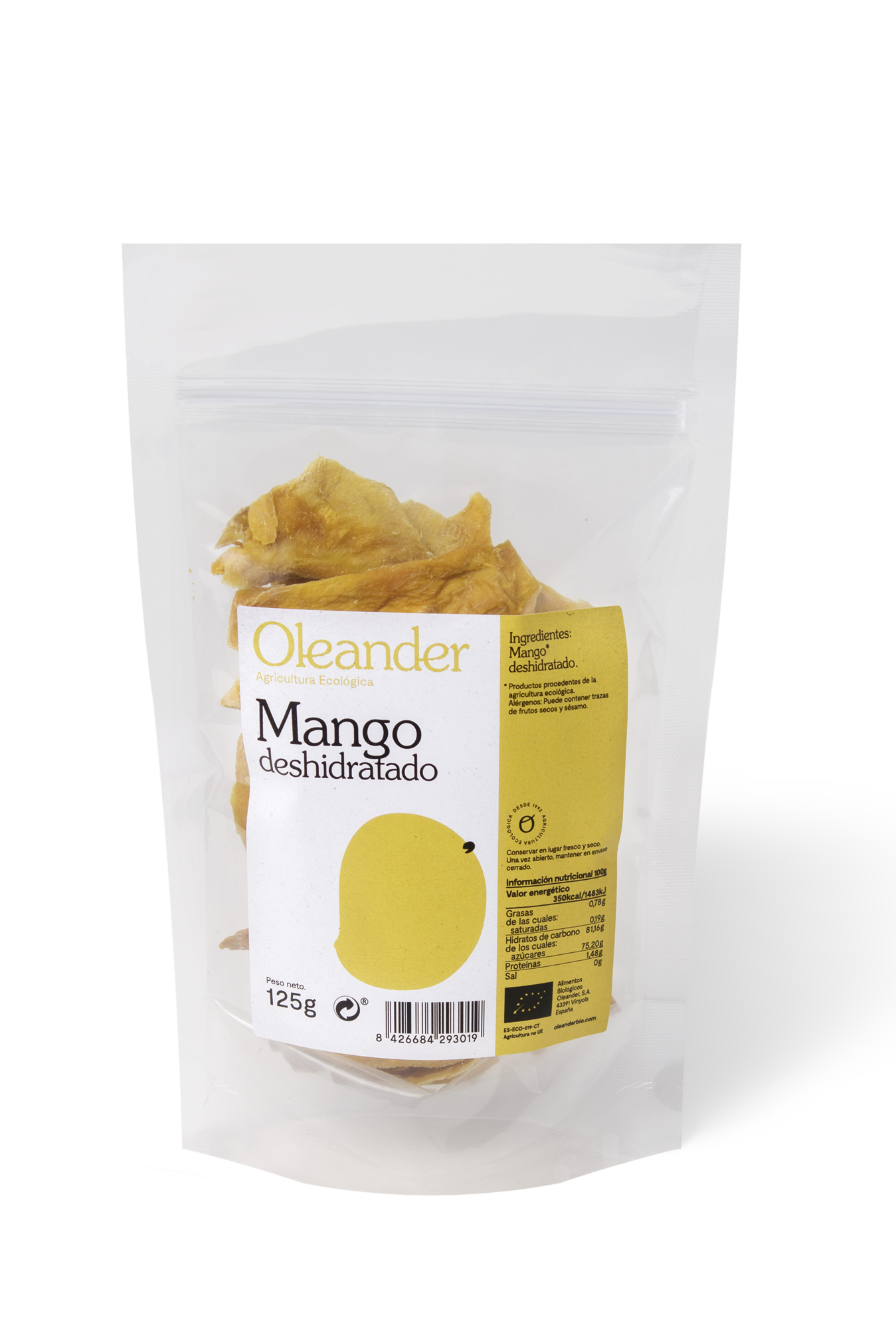Oleander Mango Deshidratado Bio S/g 125 G Vegan