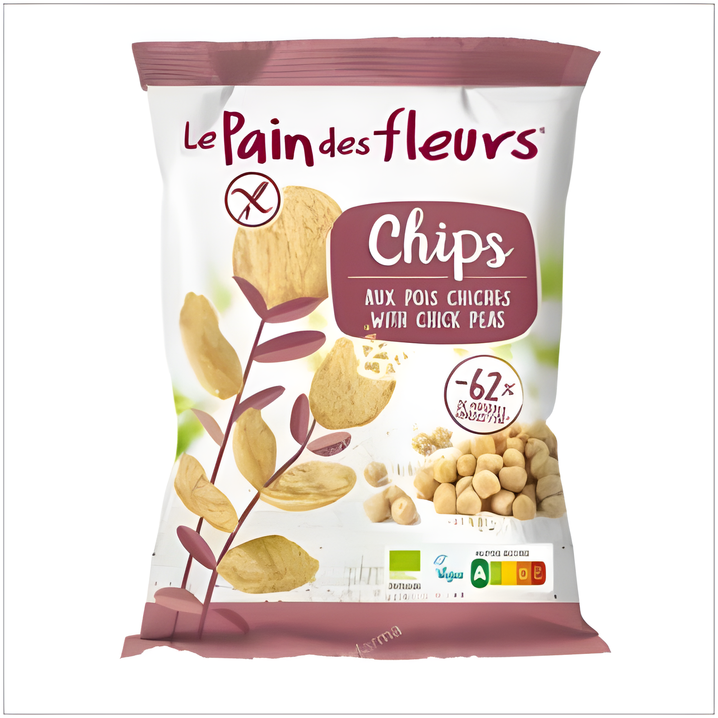 LE PAIN DES FLEURS CHIPS DE GARBANZOS 50gr. BIO SG VEGAN