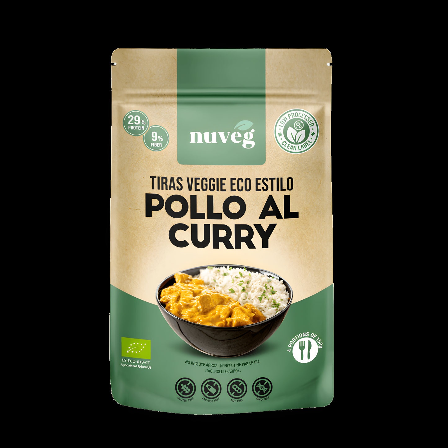 Nuveg Pollo Al Curry Vegano 165gr. Eco Sg