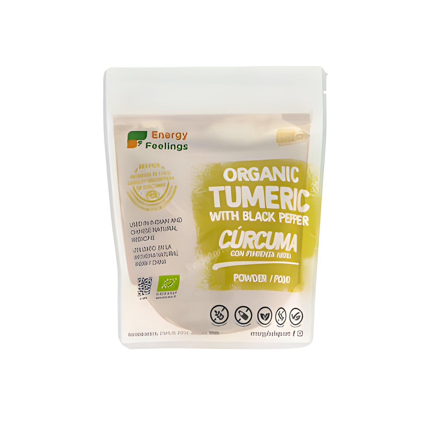 ENERGY FEELINGS CURCUMA CON PIMIENTA polvo 200gr. ECO VEGAN SG