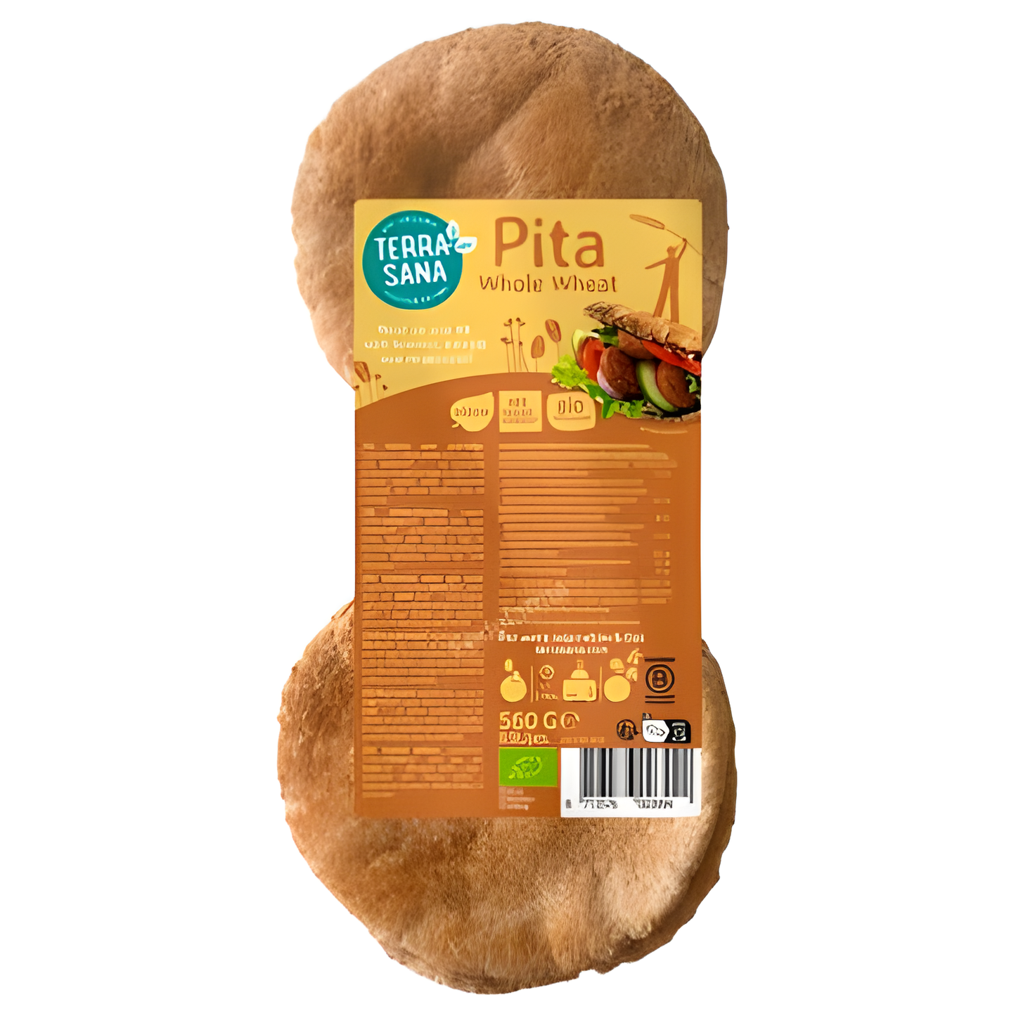 Pan de Pita de Trigo Integral 560gr Bio Vegan