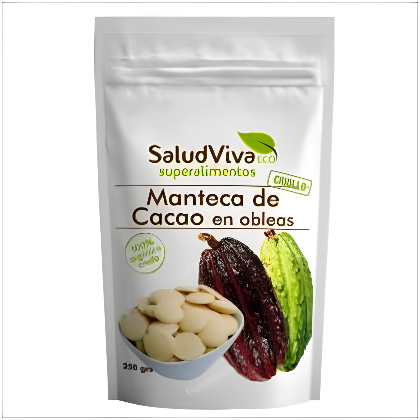 Salud Viva Manteca de Cacao en Obleas 250gr. Bio Sg S/a Vegan