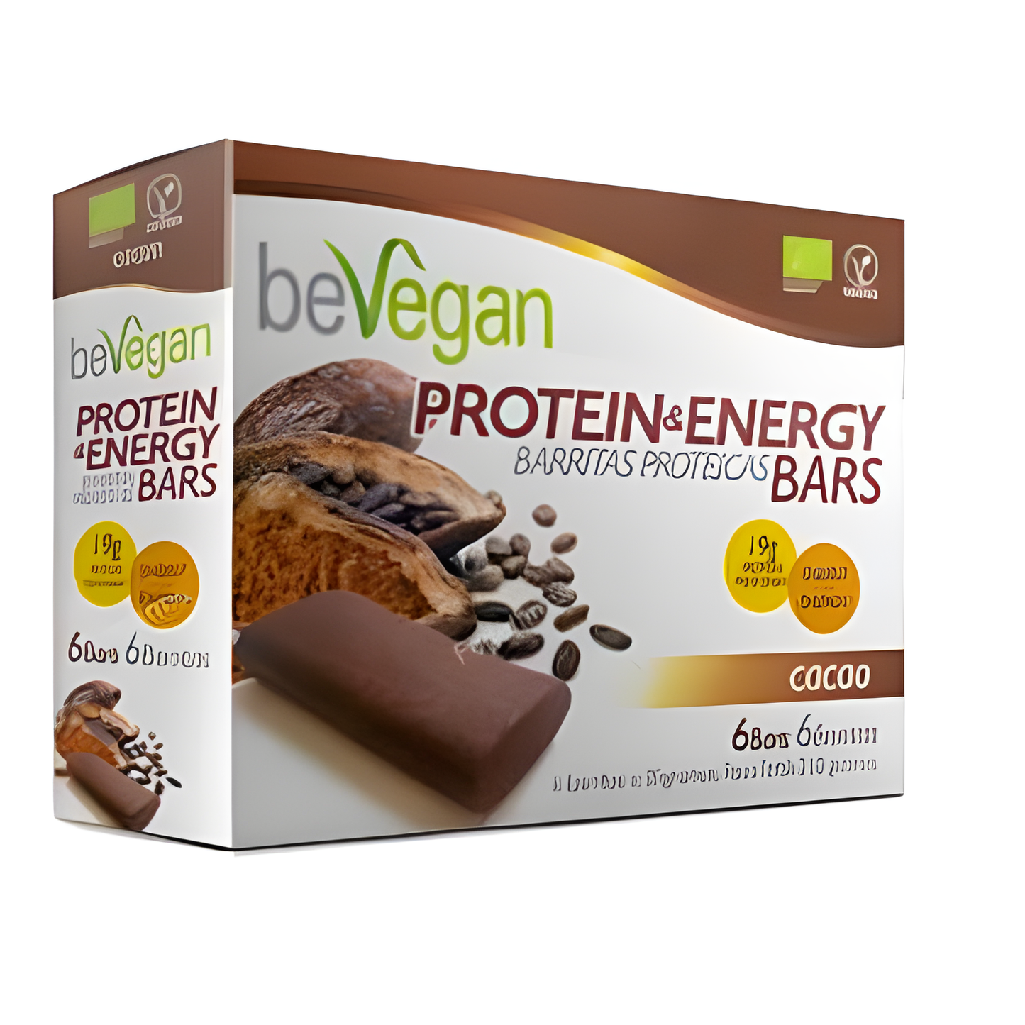 BEVEGAN BARRITAS PROTEICAS-ENERGY cacao 6uds. BIO SG VEGAN