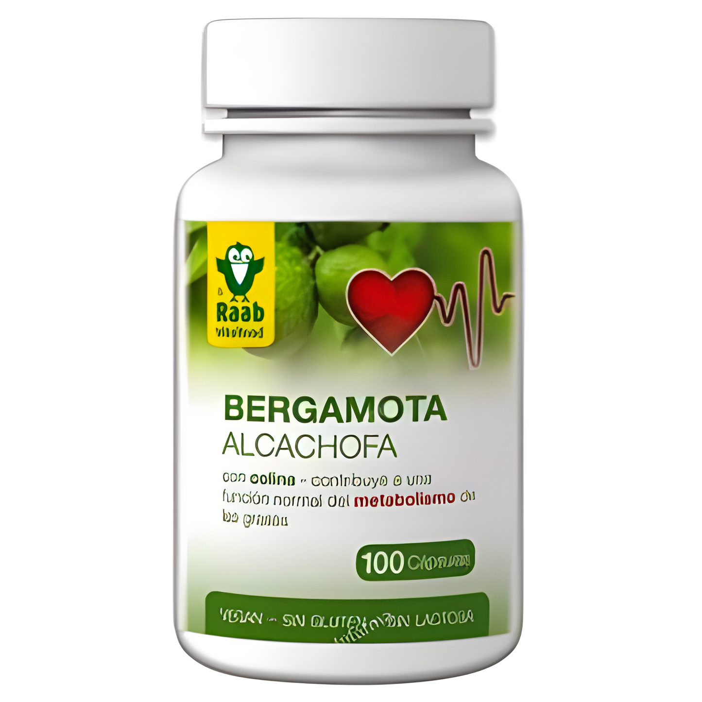 RAAB VITALFOOD BERGAMOTA-ALCACHOFA 100cap. SG VEGAN