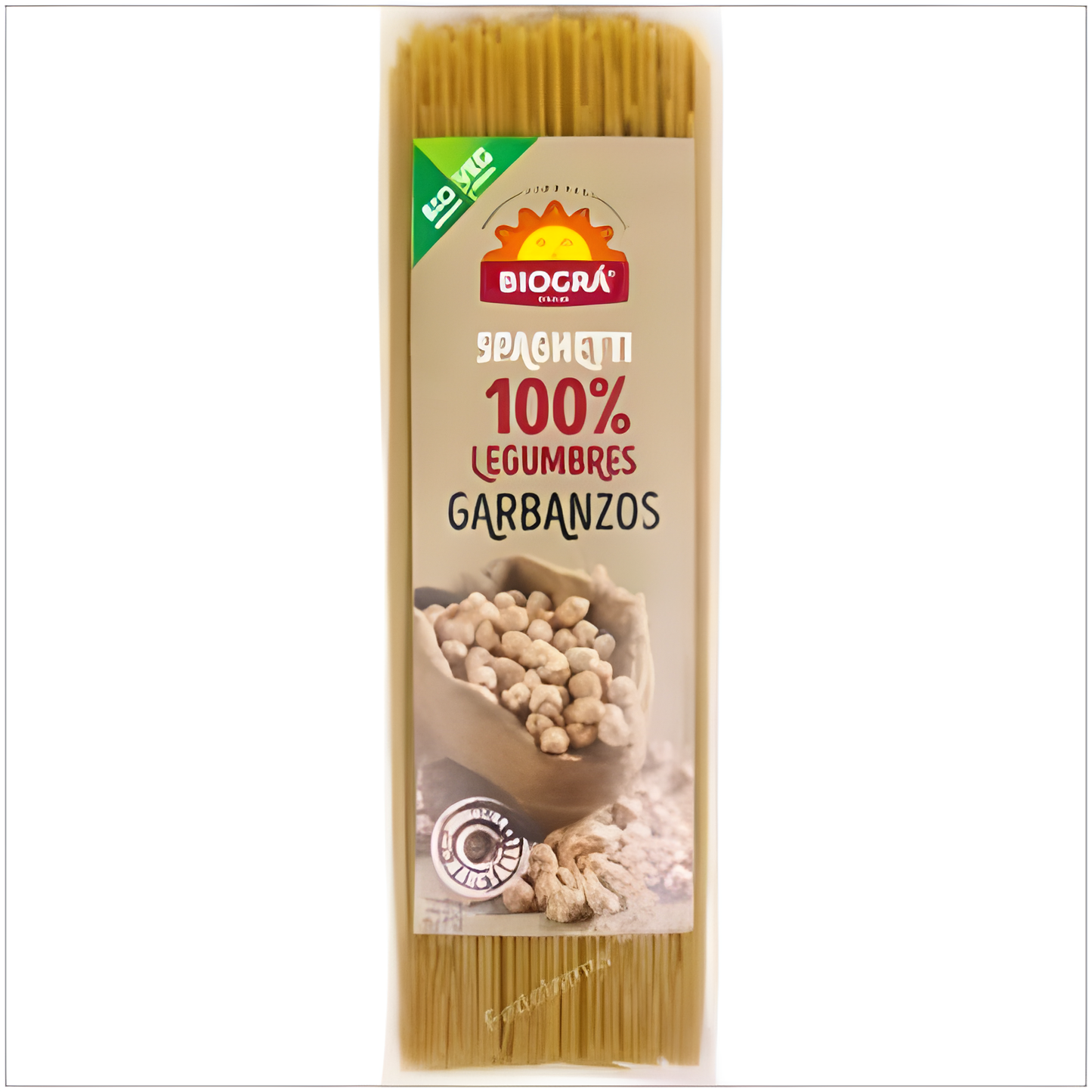 Biogra Espagueti de Garbanzos 250gr. Bio Vegan