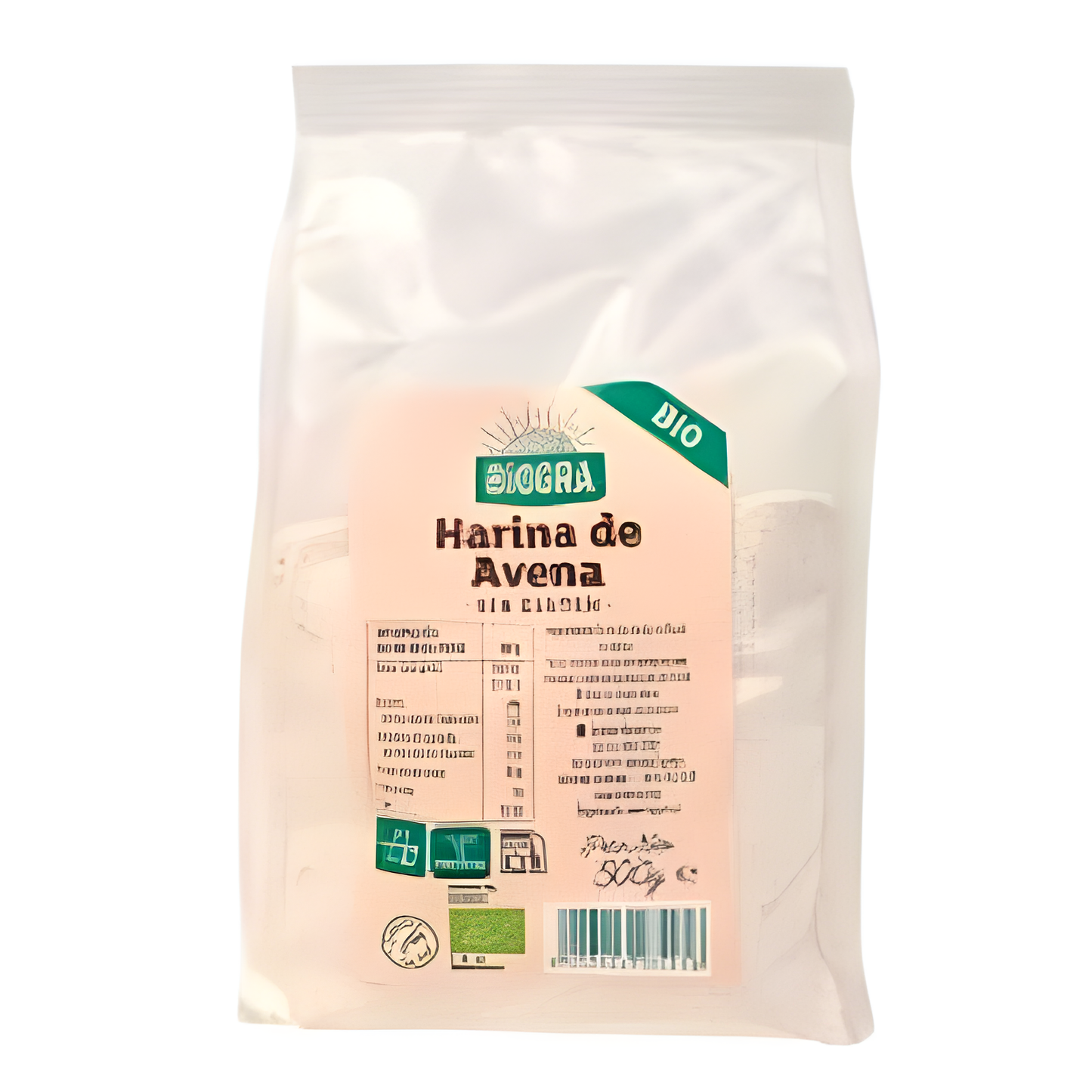Biogra Harina de Avena Integral 500 Gr Bio Vegan Sg