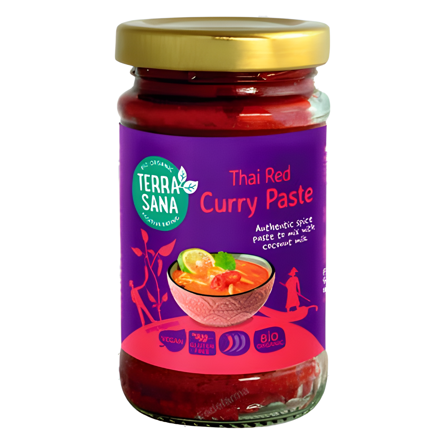 Terrasana Pasta de Curry Roja Tailandesa 120gr. Bio Vegan