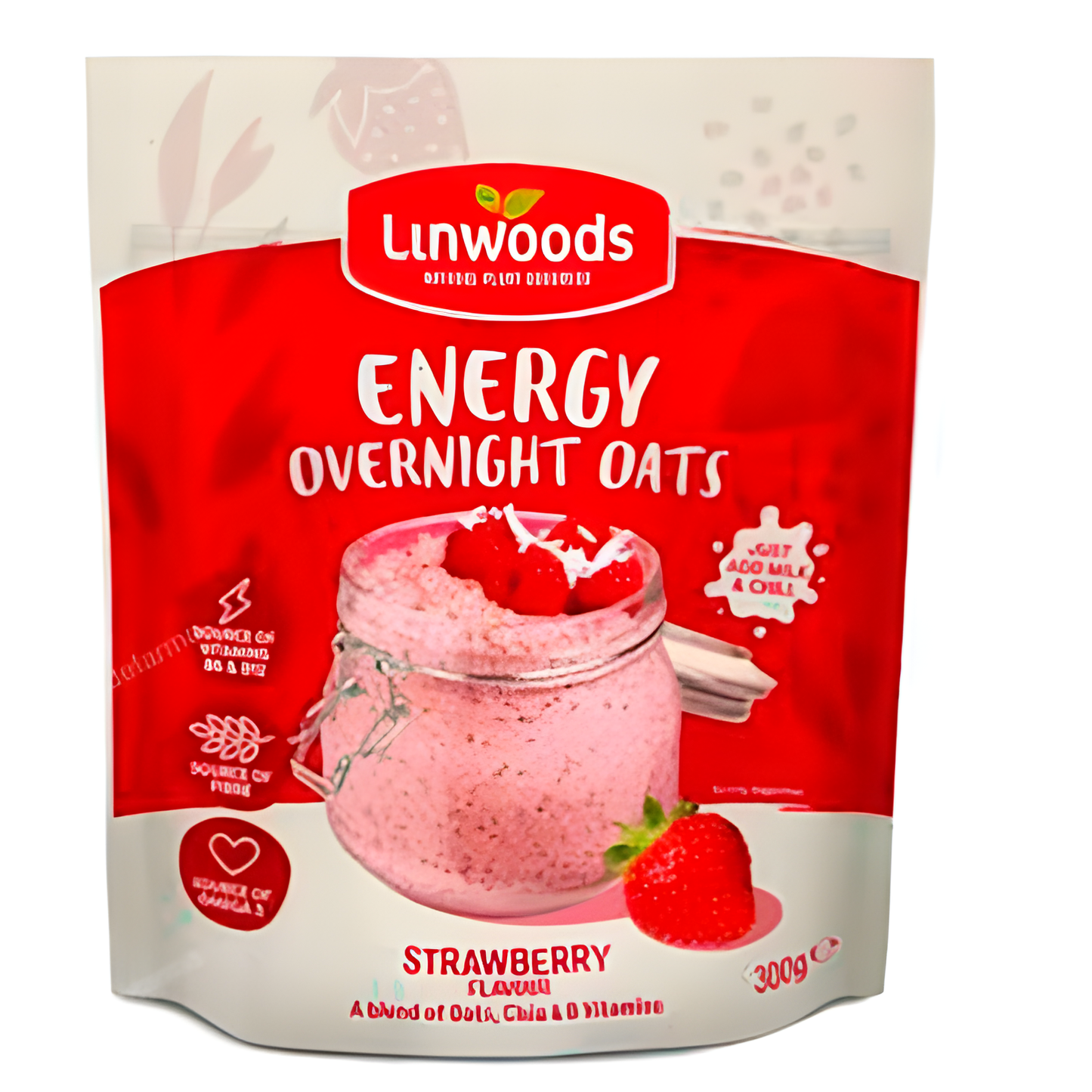 LINWOODS ENERGIA AVENA OVERNIGHT fresa 300 gr VEGAN SG
