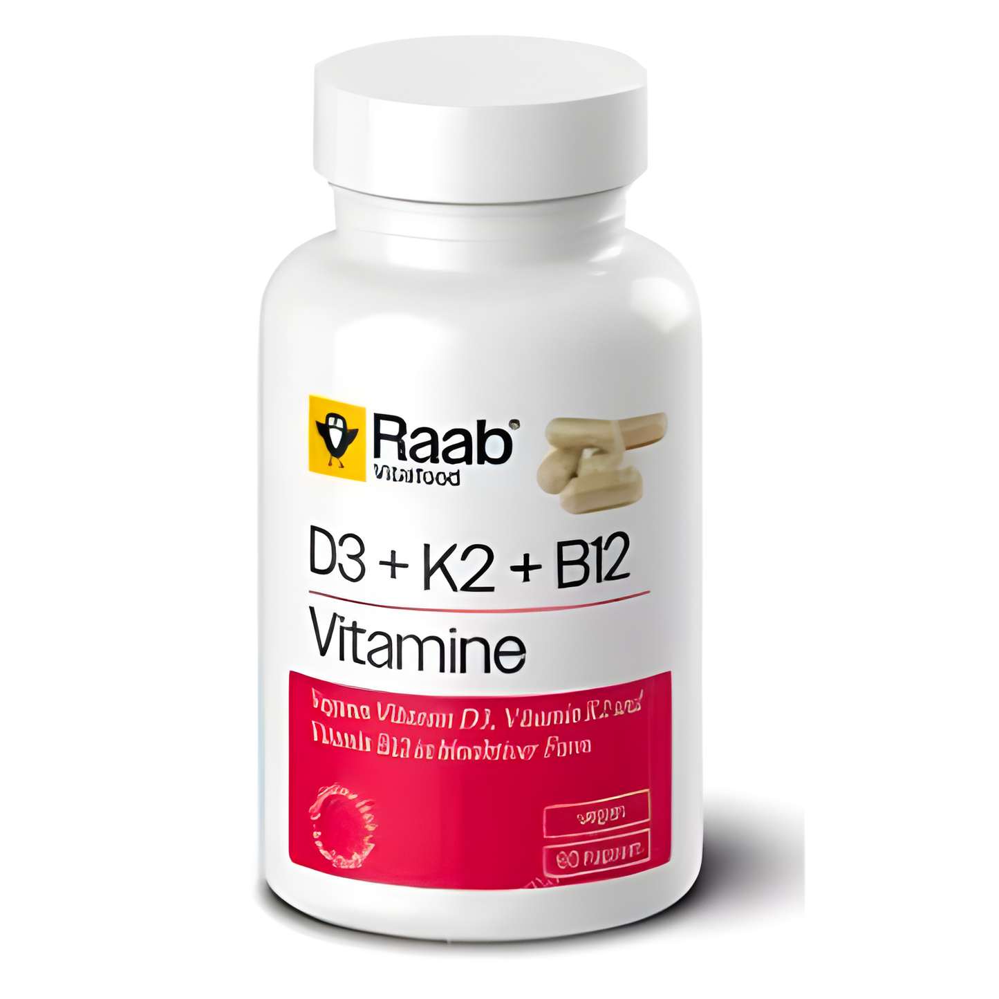 Raab Vitalfood Vitamina D3+k2+b12 460mg 60 Cap Vegan Sg