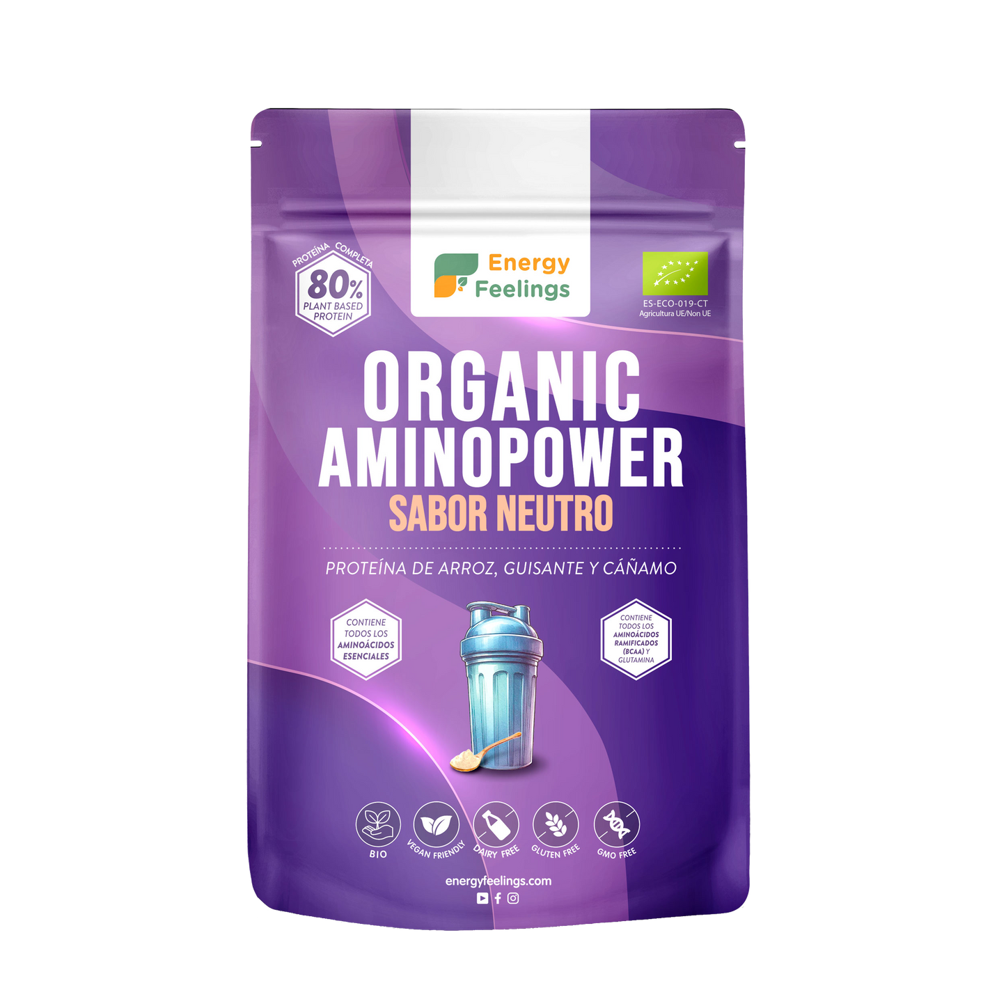 ENERGY FEELINGS ORGANIC AMINOPOWER 80% neutro 500gr. ECO VEGAN SG