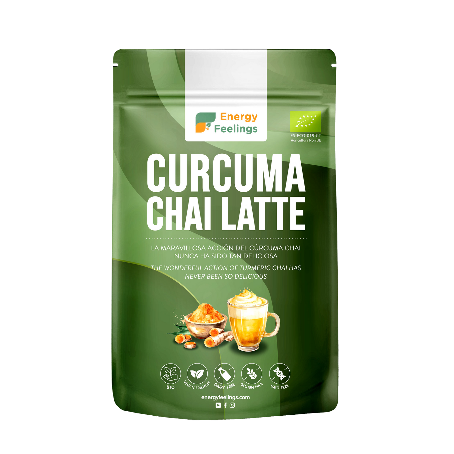 ENERGY FEELINGS CURCUMA CHAI LATTE 500gr. ECO VEGAN SG