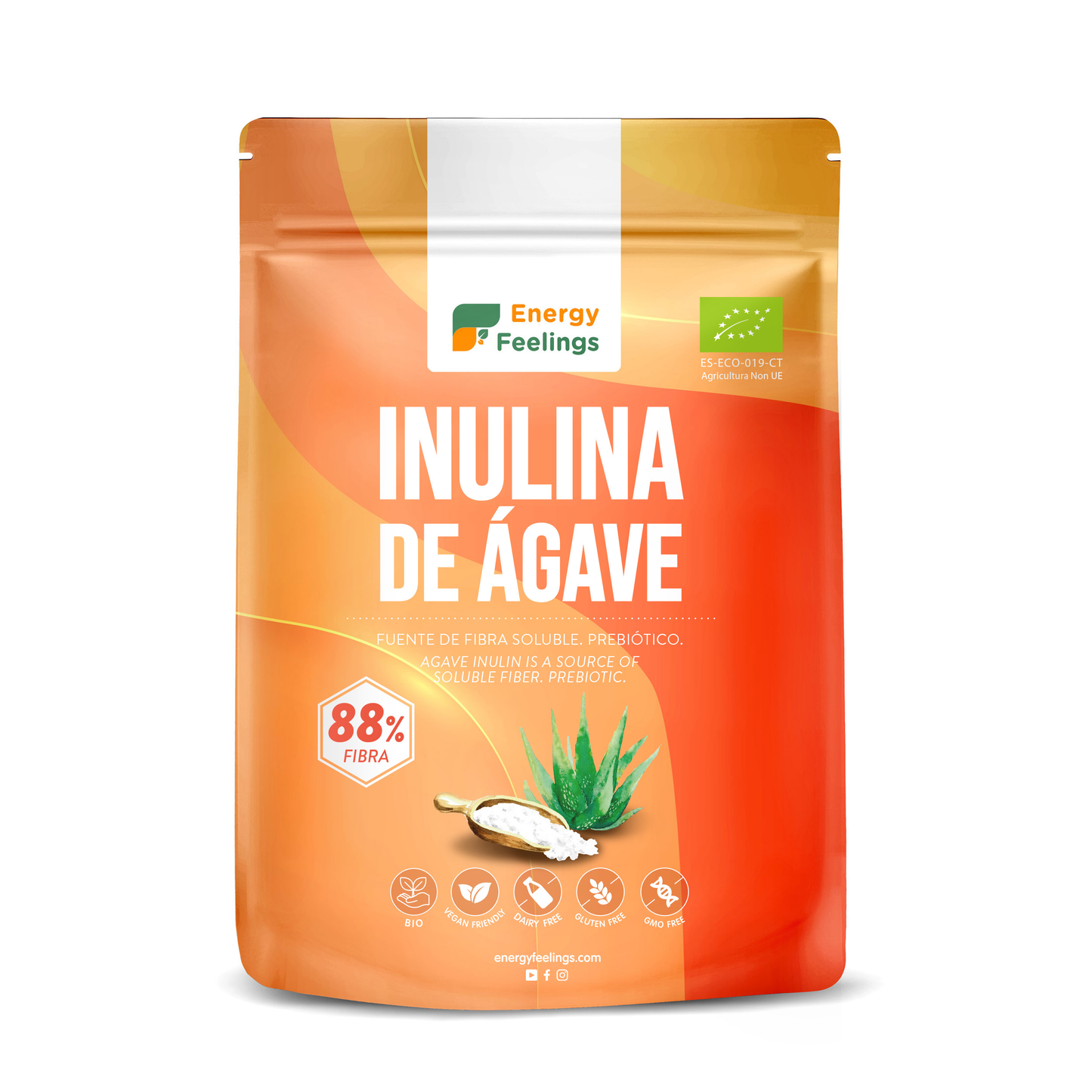 ENERGY FEELINGS INULINA DE AGAVE polvo 1kg. ECO VEGAN