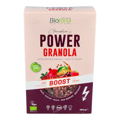 POWER GRANOLA BOOST muesli 250gr. BIO VEGAN
