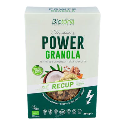 POWER GRANOLA RECUP muesli 250gr. BIO VEGAN