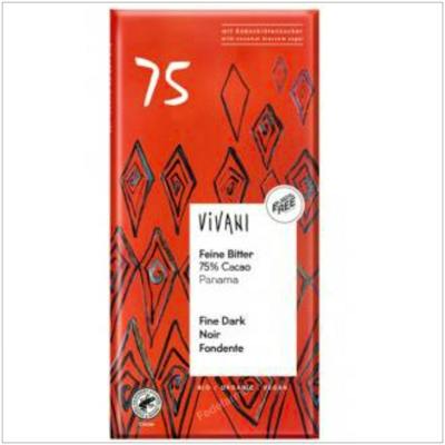 VIVANI CHOCOLATE NEGRO PANAMA 75% azucar coco 80gr. VEGAN