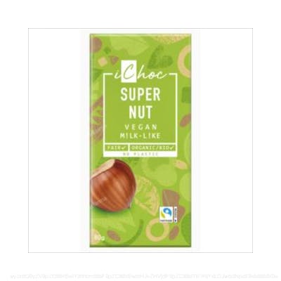 SUPER NUT con avellanas chocolate 80gr. BIO VEGAN