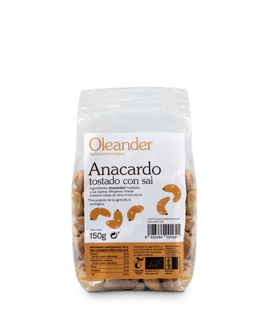 Oleander Anacardo Tostado Bio S/g 150 G Vegan
