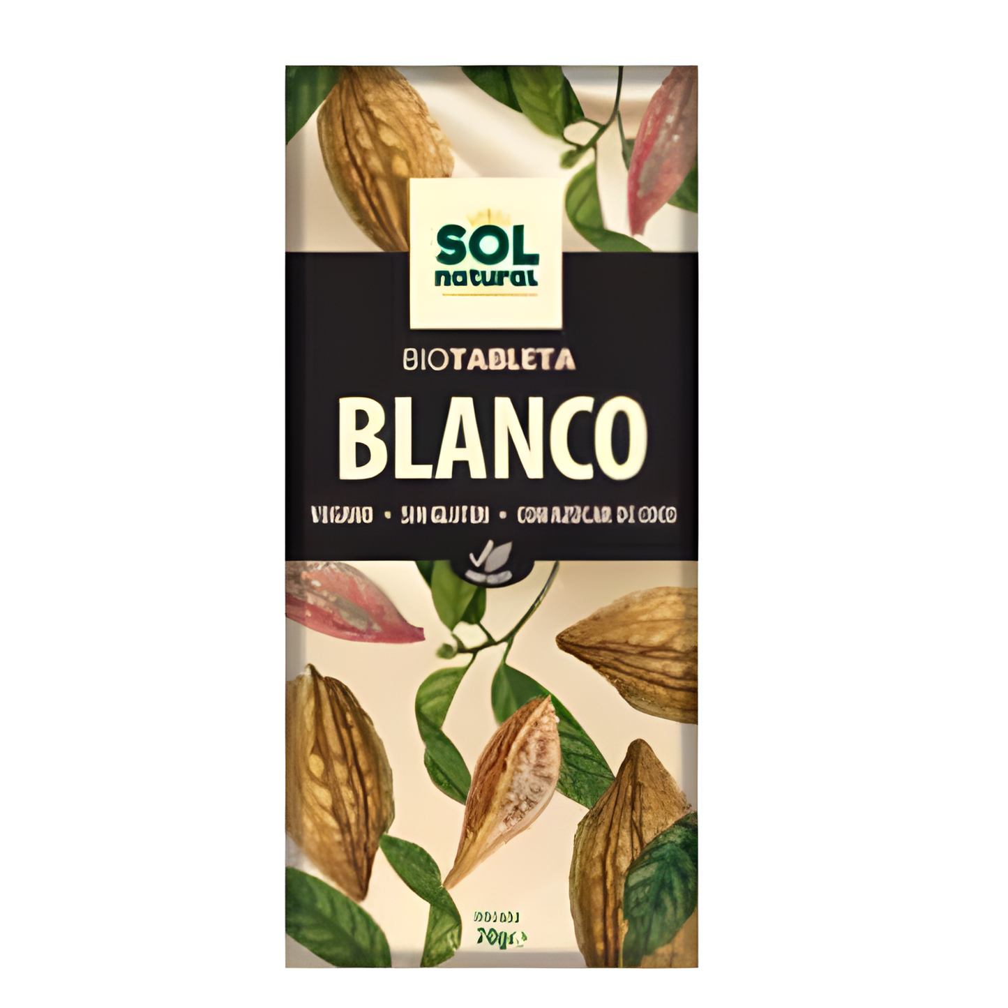 SOLNATURAL CHOCOLATE BLANCO 70gr. BIO SG VEGAN