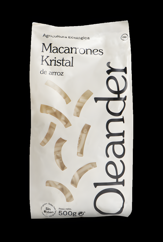 Oleander Macarrones Kristal de Arroz Bio S/g 500 G Vegan