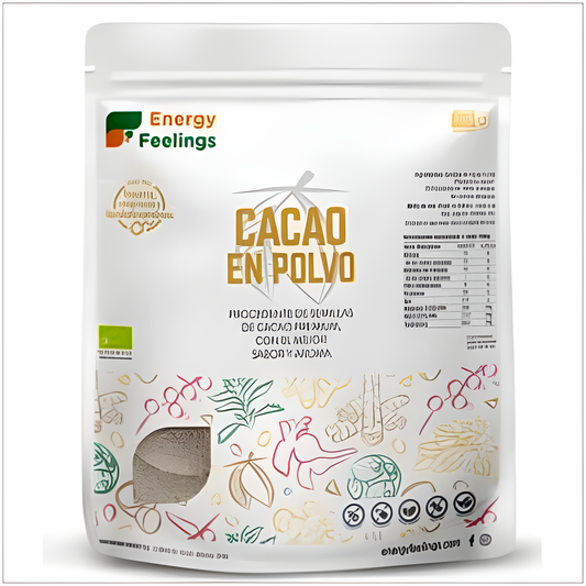 ENERGY FEELINGS CACAO polvo 1kg. ECO VEGAN SG