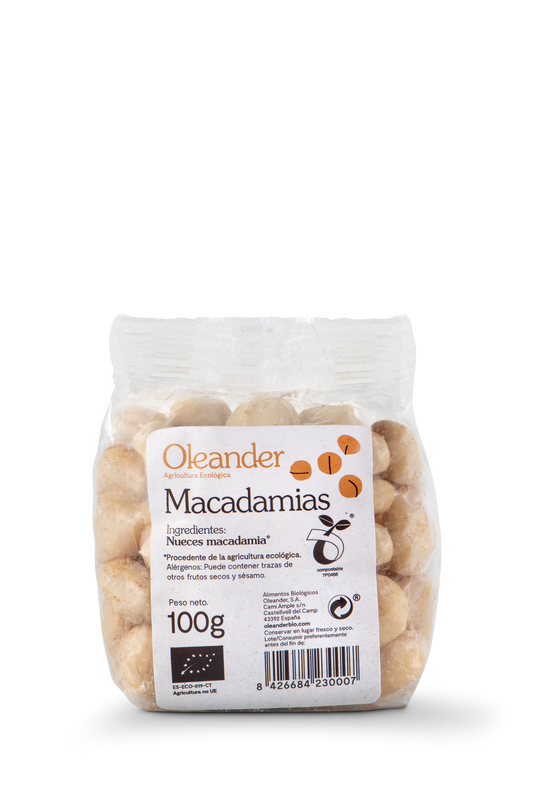 Oleander Macadamias Bio S/g 100 G Vegan