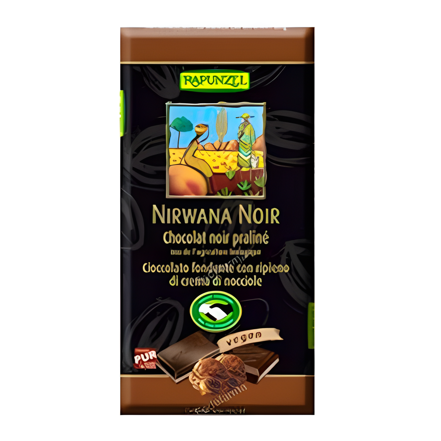 RAPUNZEL CHOCOLATE NEGRO NIRWANA 100gr. BIO VEGAN