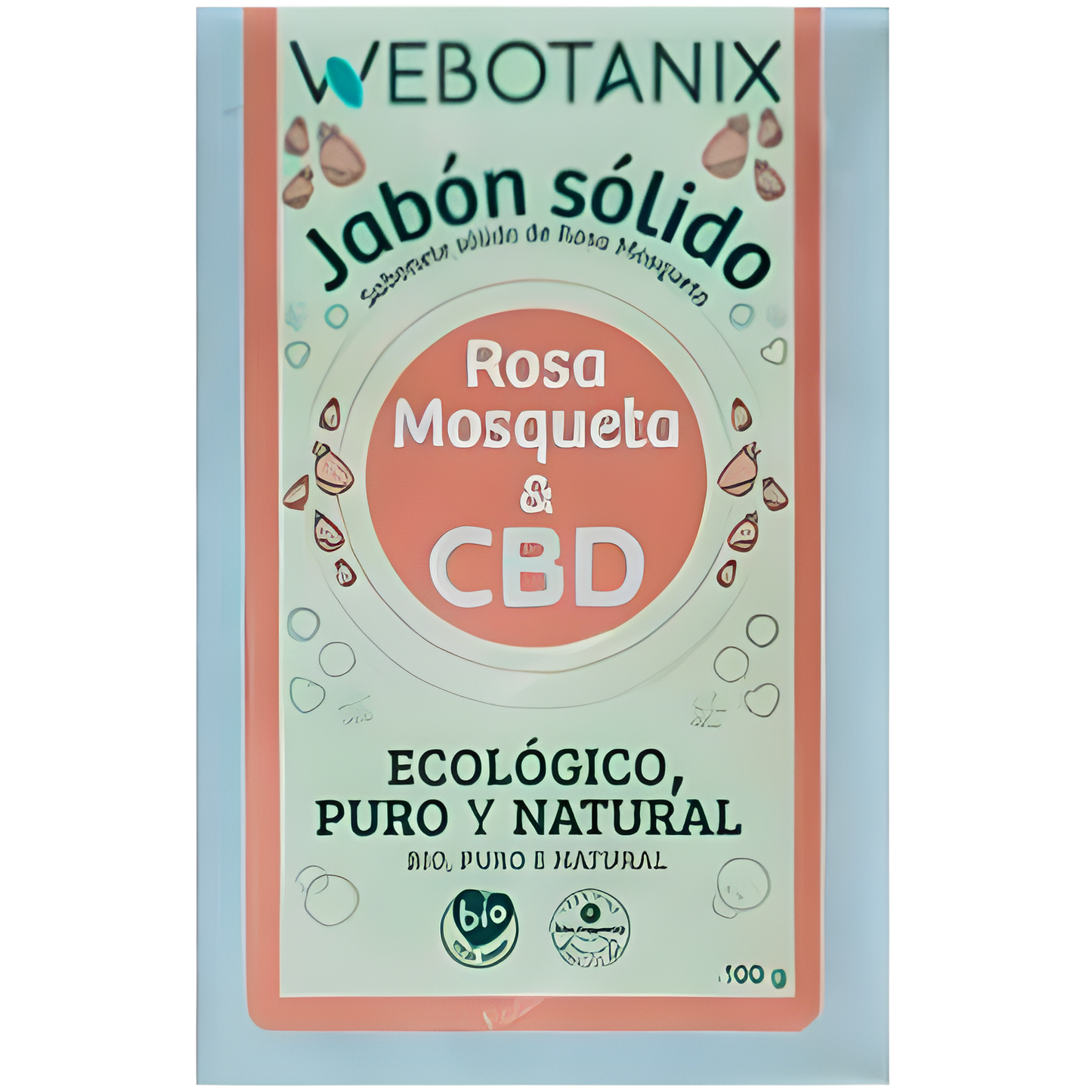 WEBOTANIX JABON SOLIDO CBD-ROSA MOSQUETA 100gr BIO VEGAN