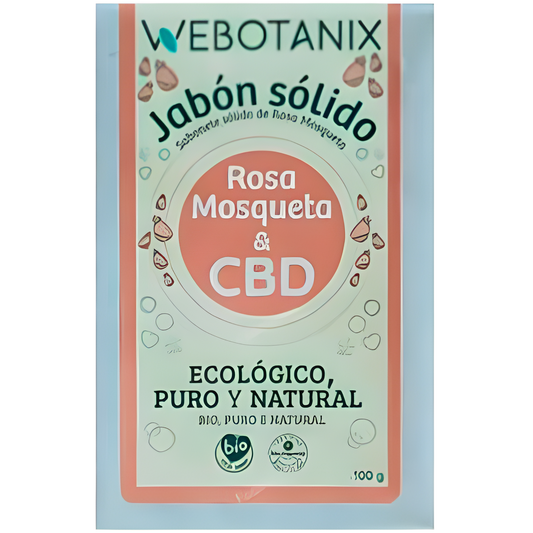 WEBOTANIX JABON SOLIDO CBD-ROSA MOSQUETA 100gr BIO VEGAN