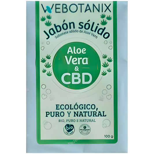 WEBOTANIX JABON SOLIDO CBD-ALOE VERA 100gr BIO VEGAN