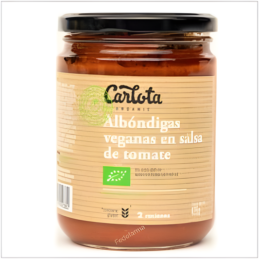 CARLOTA ORGANIC ALBONDIGAS en salsa de tomate 425gr. ECO VEGAN