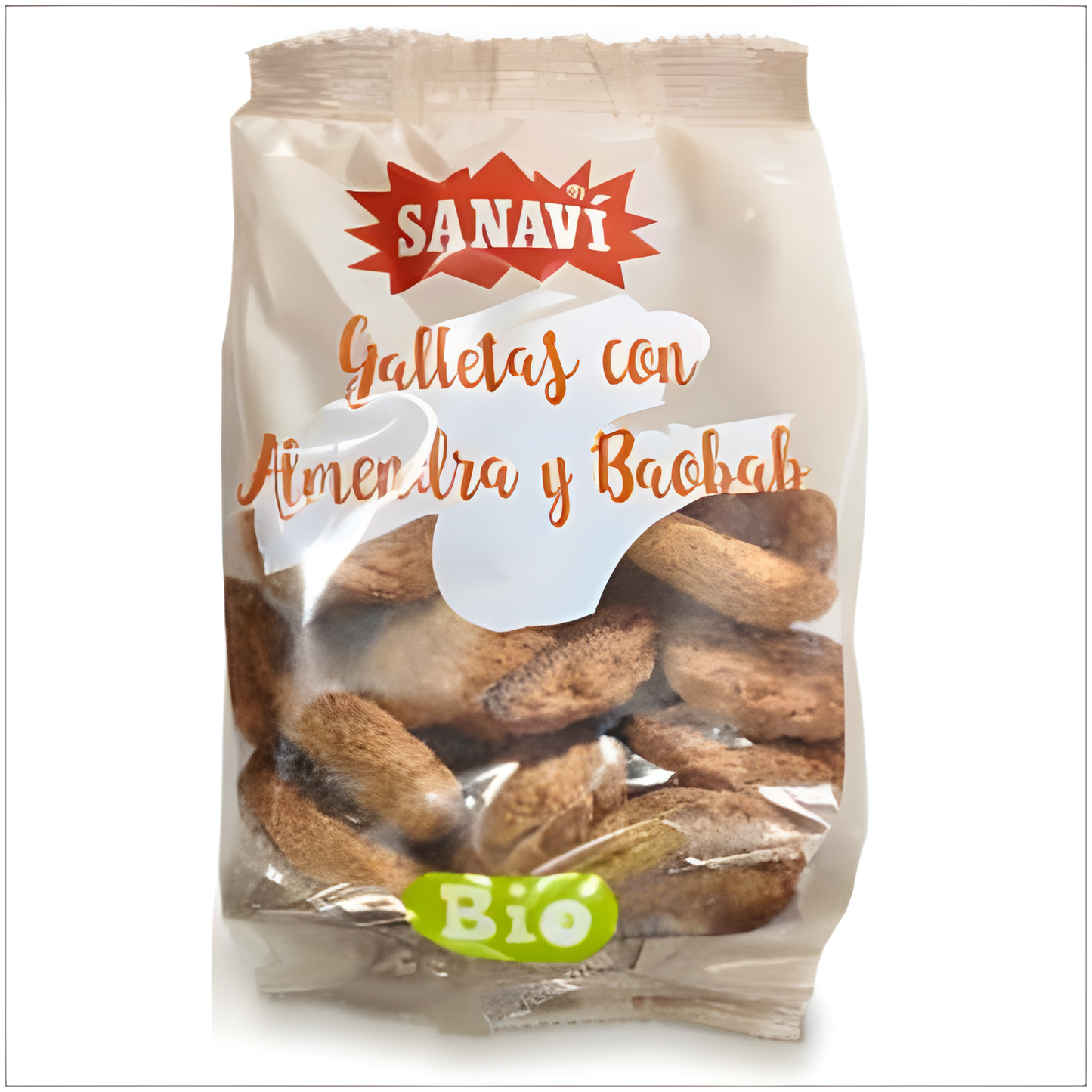 SANAVI GALLETA CON ALMENDRA Y BAOBAB 250gr. BIO VEGAN