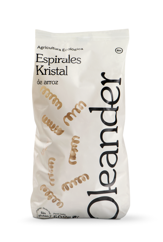 Oleander Espirales Kristal de Arroz Bio S/g 500 G Vegan
