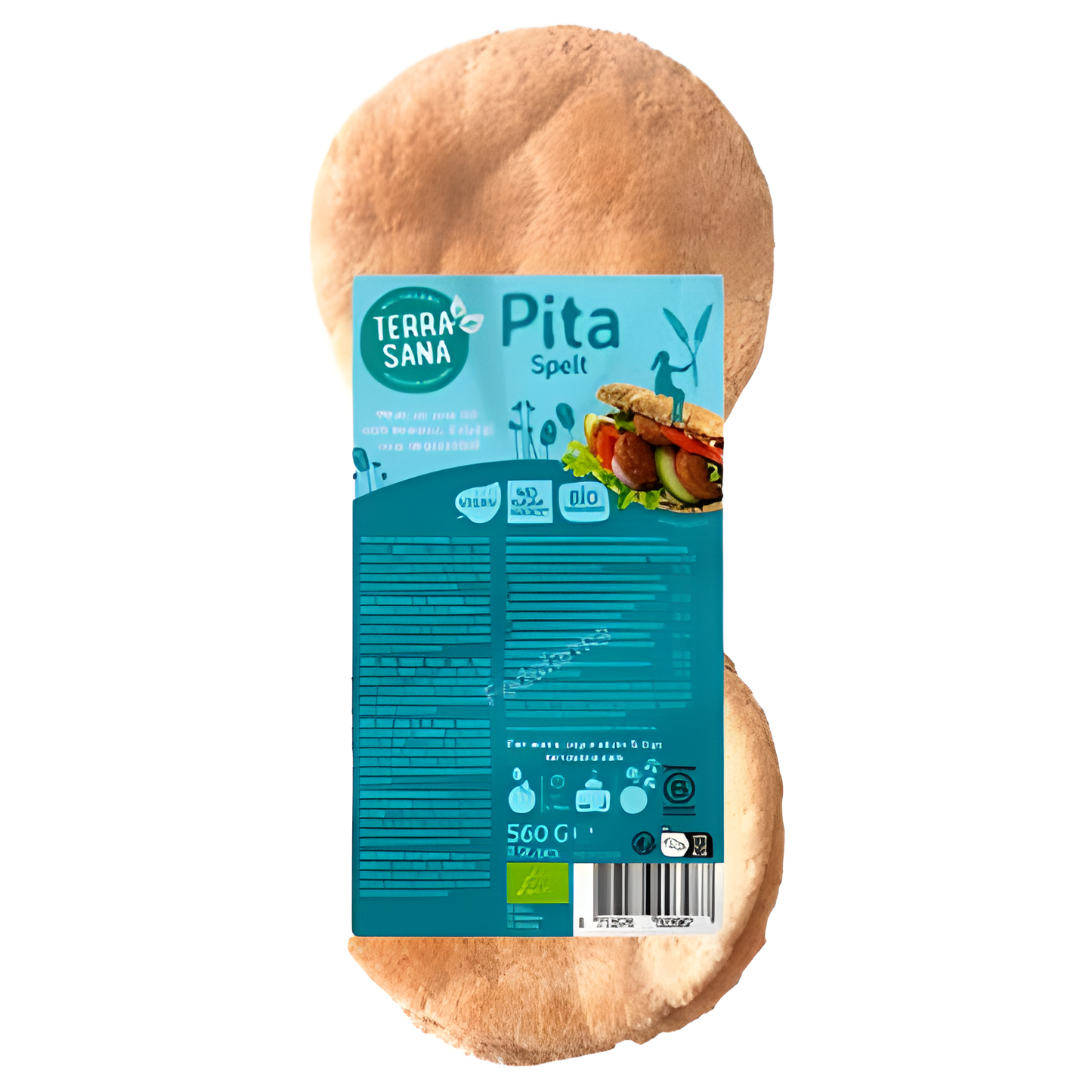 Pan Pita de Espelta Integral 560gr Bio Vegan