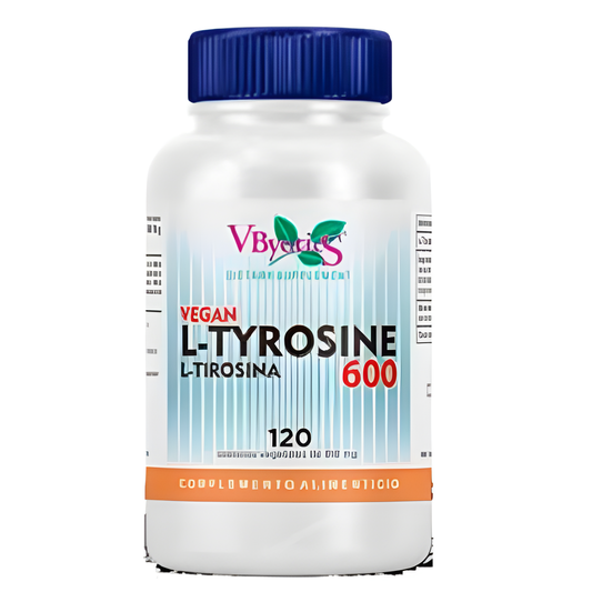 Vbyotics L Tirosina 600 120vcaps. Vegan