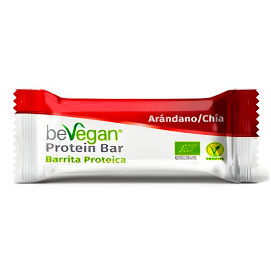 BEVEGAN BARRITAS PROTEICAS arandano-chia 24uds. BIO SG VEGAN