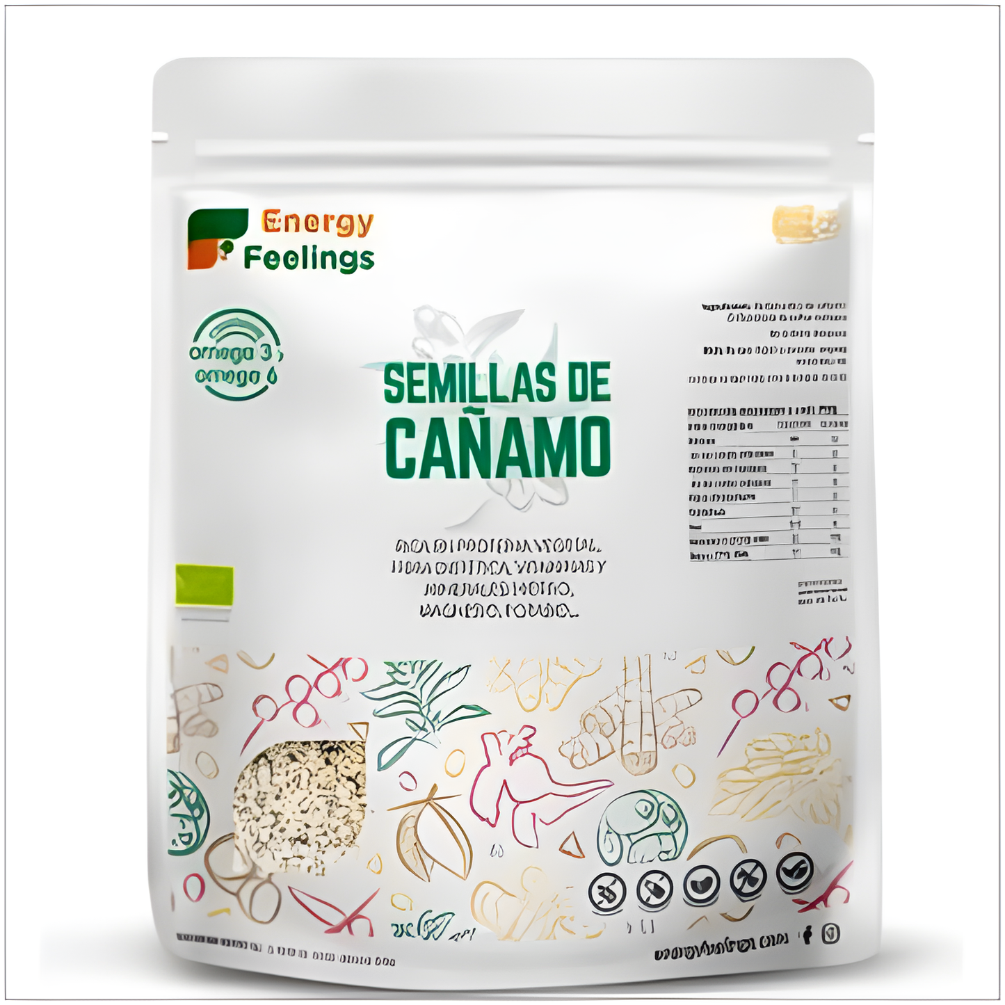 ENERGY FEELINGS CAÑAMO semillas 1kg. ECO VEGAN SG
