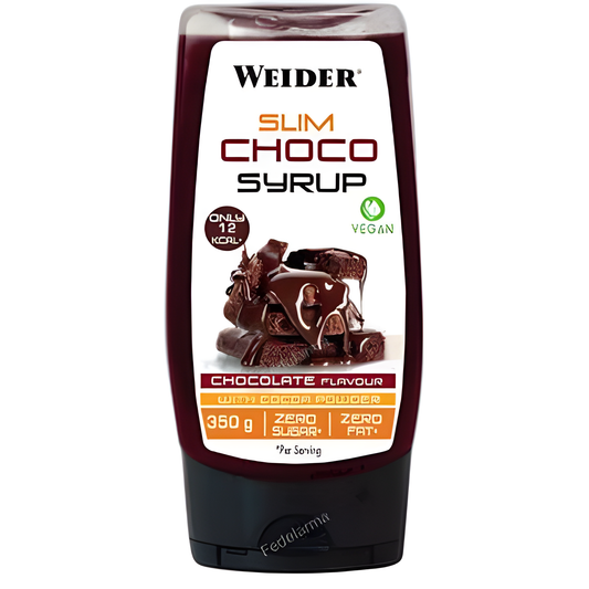 Weider Syrup Slim Choco 350 Gr Sirope de Chocolate Cero Grasas y Cero Azucares Apto Para Veganos