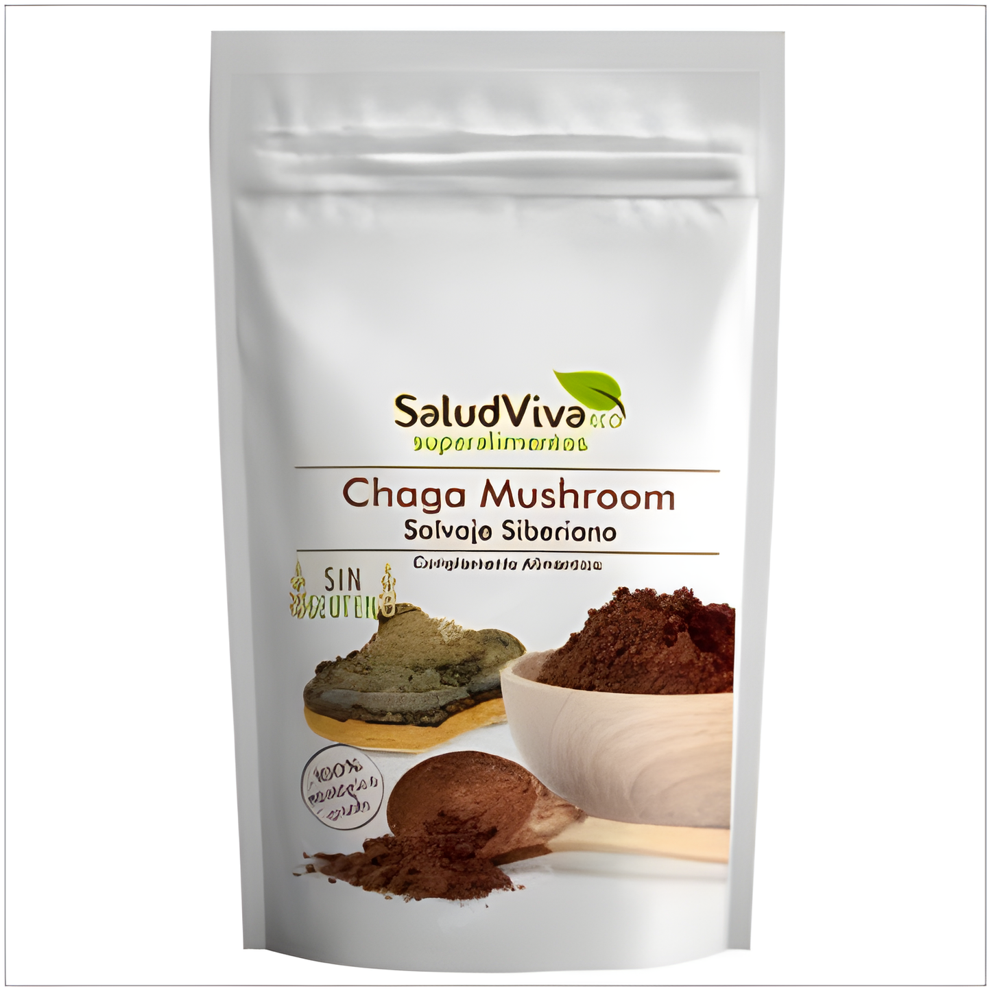 SALUD VIVA CHAGA MUSHROO en polvo 100gr. BIO SG S/A VEGAN