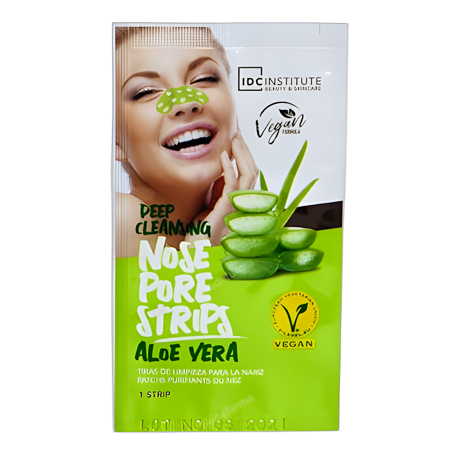 Idc Institute Tiras de Limpieza Nasal Veganas con Aloe Vera 5 Uds