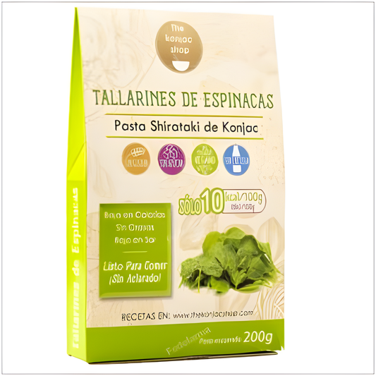 The Konjac Shop Tallarines de Espinacas de Konjac 200gr. Sg Vegan