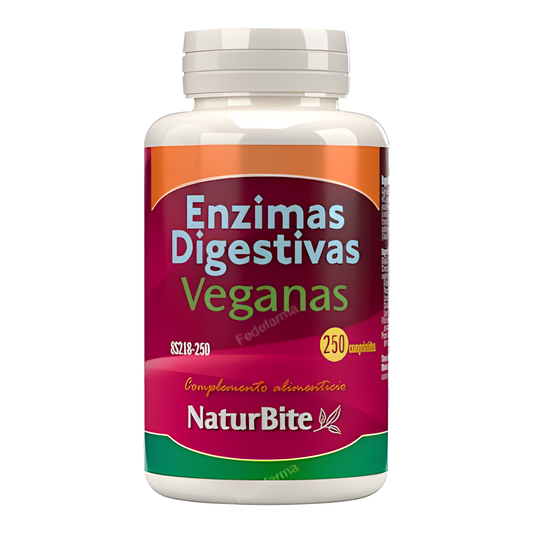 NATURBITE ENZIMAS DIGESTIVAS VEGANAS 250comp.