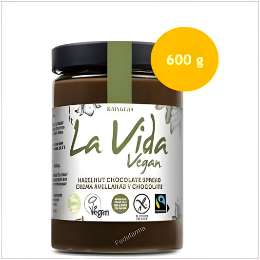 LA VIDA VEGAN CREMA DE CHOCOLATE Y AVELLANA 600gr. BIO VEGAN