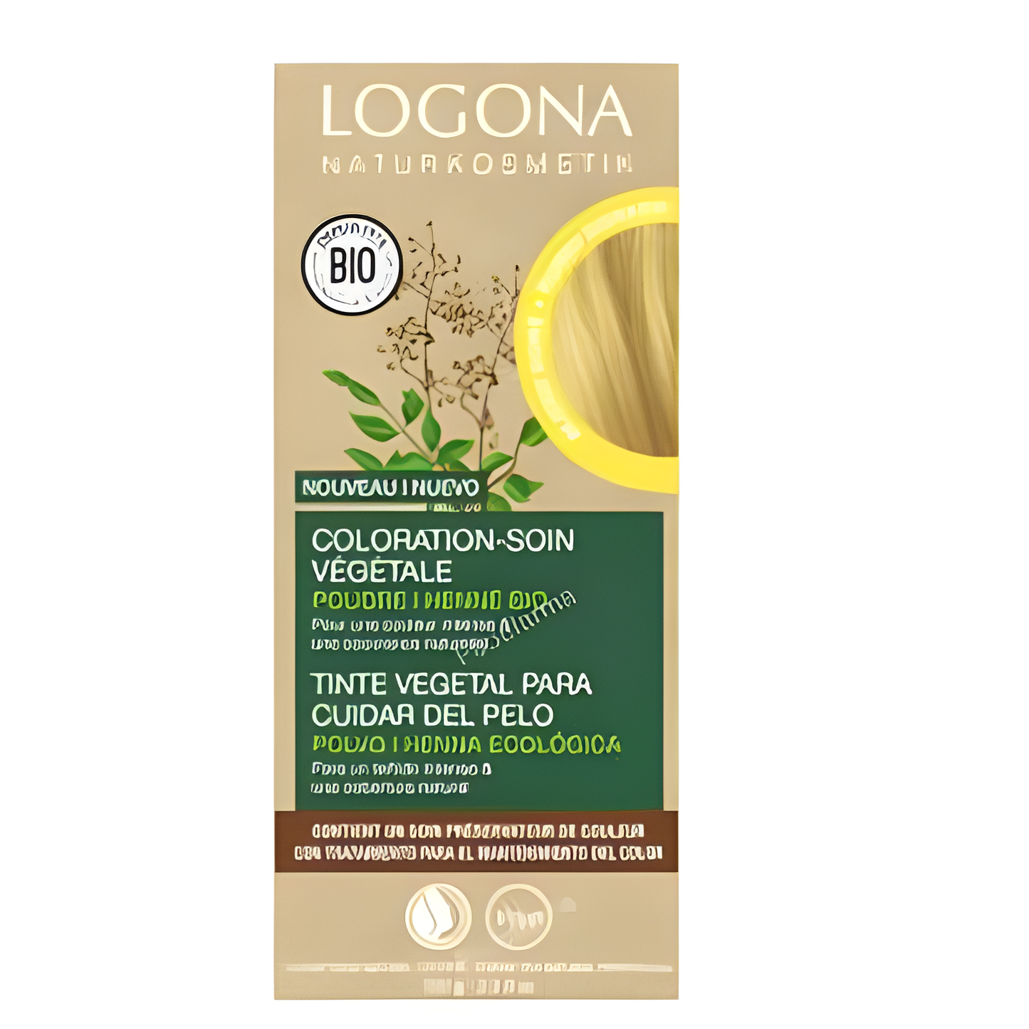 LOGONA COLORANTE VEGETAL rubio dorado 115gr. BIO VEGAN